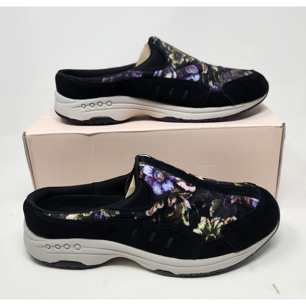 Easy Spirit Women's 7M Traveltime622 Floral Comfort Mules Slip On